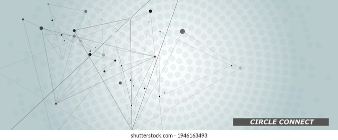 Abstract technology triangle pattern. Connection structure. Vector science background. Polygonal vector background