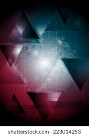 Abstract technology triangles background