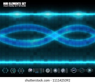 Abstract technology, ui futuristic concept hud interface, communication, computing, DNA, hologram elements of digital data chart, Light Abstract Technology background