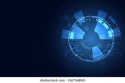 abstract technology ui futuristic concept hud interface hologram elements of digital data chart 