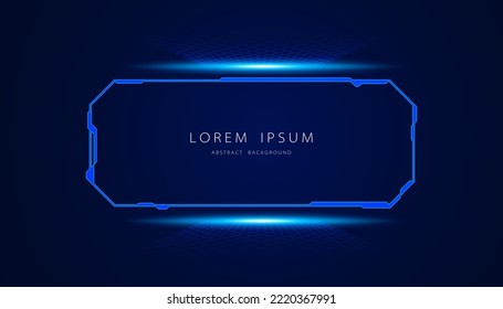 abstrakte Technologie mit futuristischem Konzept hud interface hologram copy space of digital innovation on high tech future design background