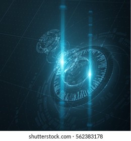 Abstract technology user interface shape background. Vector eps10.