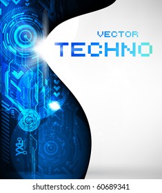 Fundo abstrato do vetor de tecnologia