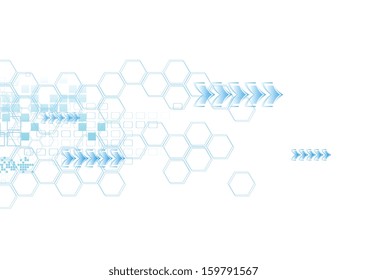 Abstract technology vector background with arrows