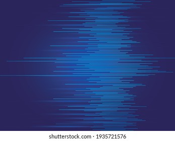 Abstract technology vector background. Blue modern backdrop. Web banner design. Horisontal lines on dark blue background.