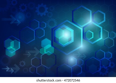 abstract technology vector background blue