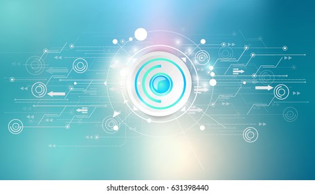 Abstract technology vector background, circuit diagram
