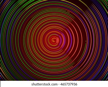Abstract technology vector background - colorful lines in circle form. Technology Logo. 