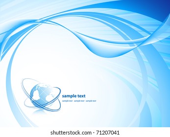 abstract technology vector background with copy space and globe. Eps10