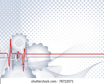 abstract technology vector background with copy space