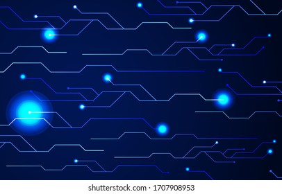 Abstract technology vector background. Futuristic element design wallpaper. Abstract  Digital network line and dot, Illustration technology modern style. Dark blue color. Vector illustration.