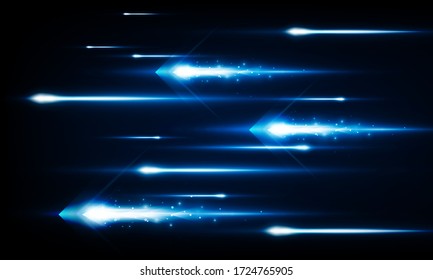 Abstract technology vector background with Hi speed lights dark backdrop with Arrow Light out triangle background Hitech communication