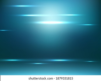 Abstract technology vector background with hi speed lights blue backdrop with light motion. High speed movement design. Hi-tech abstract technology background.