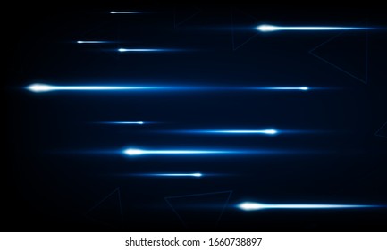 abstract technology vector background with lights dark backdrop with Arrow Light out triangle background Hitech communication