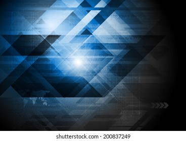 Abstract technology vector dark background