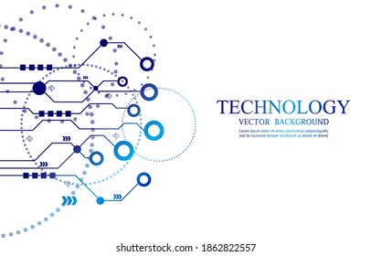 abstract technology. vector digital cyber network	
