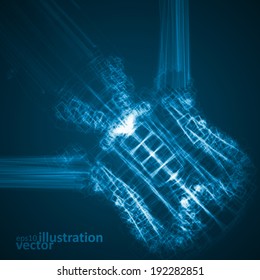 Abstract technology, vector futuristic illustration eps10, creative dynamic element.