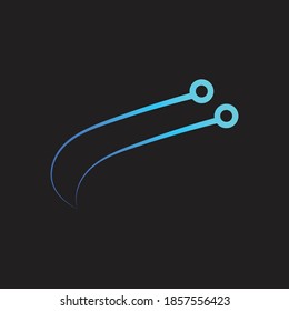 Icono de vector de tecnología abstracta. Logo técnico de nombre de marca.
