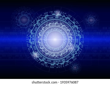 Abstract technology vector illustration on graphic design background.