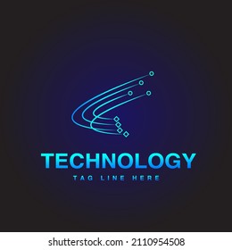 Abstract technology vector logo design