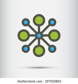 Abstract Technology vector logo design template.