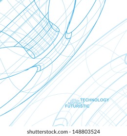 Abstract technology, vector technical drawing, shiny space background eps10