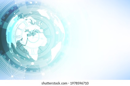 Abstract technology vector world communication background