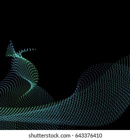 Abstract Technology Wave Background. Vector Illustration