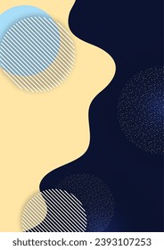 Resumen de diseño de ondas tecnológicas, círculo, puntos superpuestos. para el diseño. Ilustración del vector