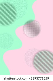 Resumen de diseño de ondas tecnológicas, círculo, puntos superpuestos. para el diseño. Ilustración del vector