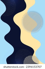 Resumen de diseño de ondas tecnológicas, círculo, puntos superpuestos. para el diseño. Ilustración del vector