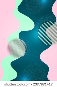 Abstract technology wave design, circle, dots overlay. template for design. Vector illustration