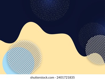 Resumen de diseño de ondas tecnológicas, círculo, puntos superpuestos. para el diseño. Ilustración del vector