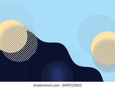 Resumen de diseño de ondas tecnológicas, círculo, puntos superpuestos. para el diseño. Ilustración del vector
