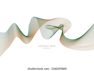 Abstract technology wave lines colorful isolated on white background for design elements Curve modern pattern.