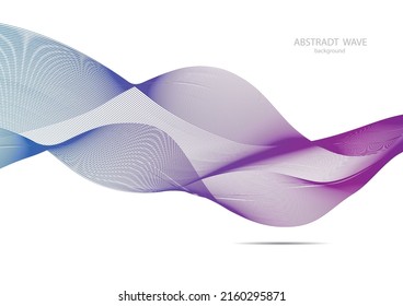 Abstract technology wave lines colorful isolated on white background for design elements Curve modern pattern.