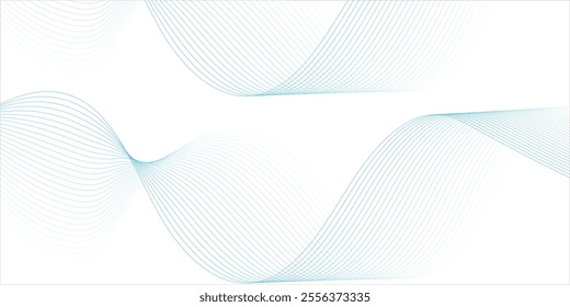 Abstract technology wave lines, frequency sound, data science, business wave line background. Abstract wavy element for design on transparent background isolated