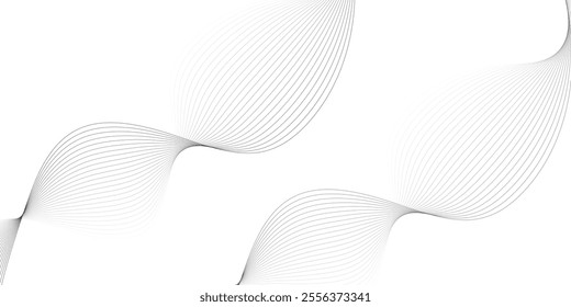 Abstract technology wave lines, frequency sound, data science, business wave line background. Abstract wavy element for design on transparent background isolated