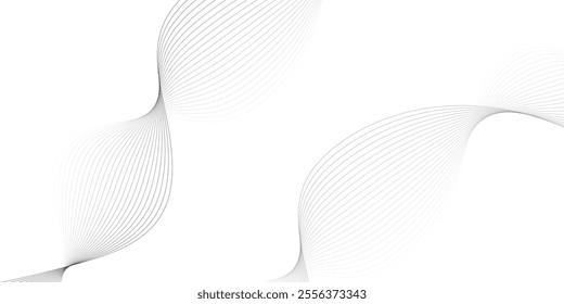 Abstract technology wave lines, frequency sound, data science, business wave line background. Abstract wavy element for design on transparent background isolated