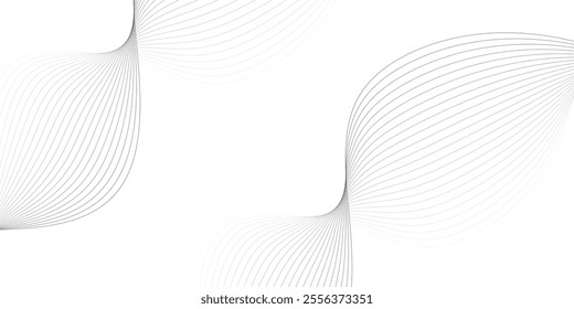 Abstract technology wave lines, frequency sound, data science, business wave line background. Abstract wavy element for design on transparent background isolated