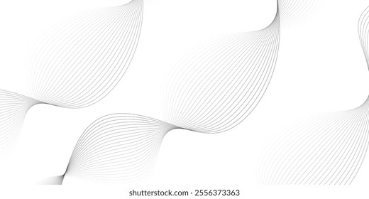 Abstract technology wave lines, frequency sound, data science, business wave line background. Abstract wavy element for design on transparent background isolated