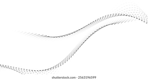 Abstract technology wave of particles. Big data visualization. Light background with motion dots. Artificial intelligence
