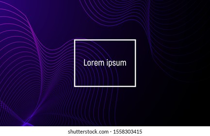 Abstract technology waves in gradient background