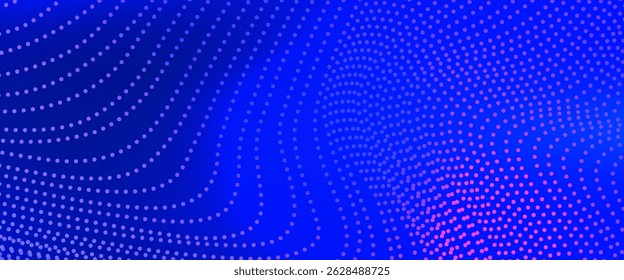 Abstract technology waving particles mesh background design. Abstract wave moving dots flow particles, hi-tech and big data digital background for brochures, flyers, business card, banner.