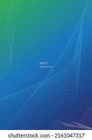 abstract technology wavy colorful and white. blue gradient background. for design elements mobile.