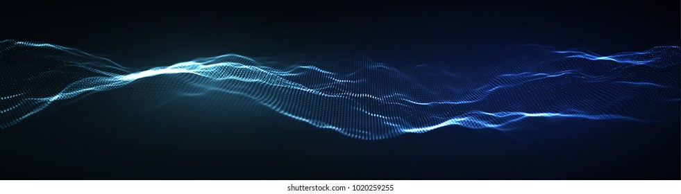 Abstract technology web banner. Background 3d grid. Ai tech wire network futuristic wireframe. Artificial intelligence . Cyber security background Vector illustration EPS 10
