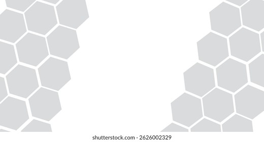 Abstrakte Technologie weißen geometrischen Hexagon auf transparentem Konzept Design Wabenform Vektor. 
