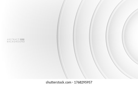 Resumen del fondo tecnológico con diseño de círculos. Elegante diseño plateado para web, presentación, fondo de pantalla. Ilustración del vector
