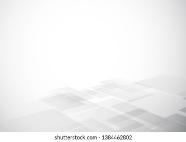 Abstract technology white and gray color modern background design, White geometric texture. Vector Illustration