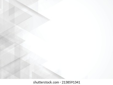 Abstrakte Technologie, weiß-graues, modernes Hintergrunddesign, Weiße geometrische Struktur. Vektorgrafik